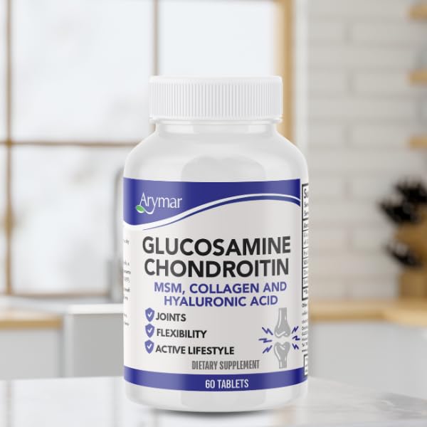 Glucosamine, Chondroitin, MSM, Collagen & Hyaluronic Acid Supplement 60 Tablets V89941