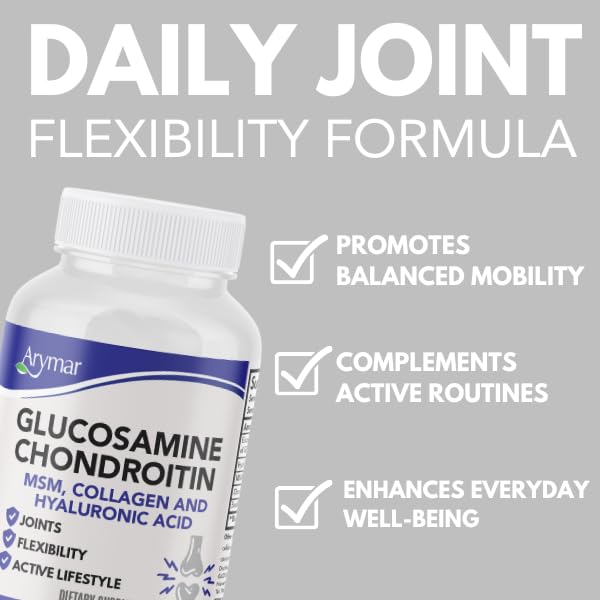 Glucosamine, Chondroitin, MSM, Collagen & Hyaluronic Acid Supplement 60 Tablets V89941