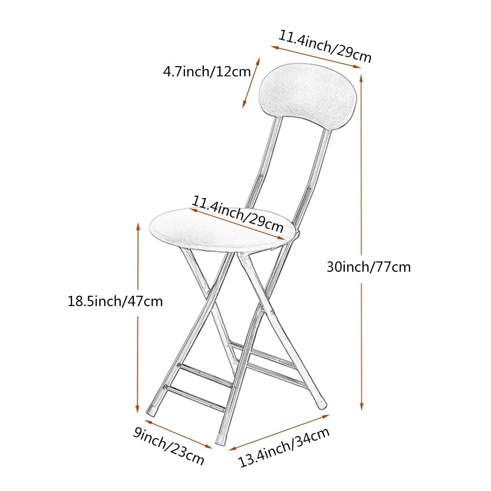 18 Inch Folding Bar Stool with Backrest H333