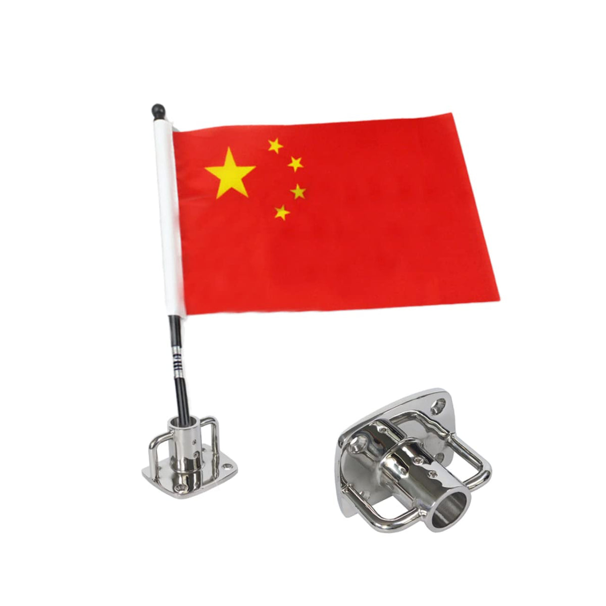 2pcs Stainless Steel Flag Pole Socket Base T246