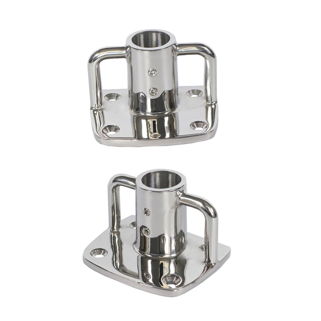 2pcs Stainless Steel Flag Pole Socket Base T246