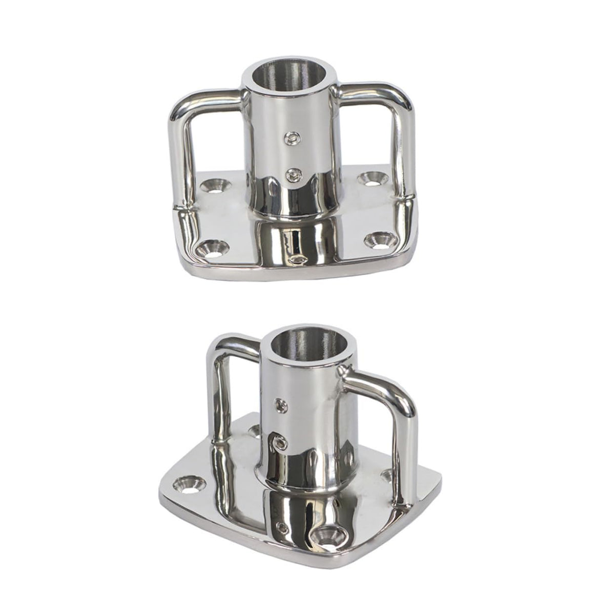 2pcs Stainless Steel Flag Pole Socket Base T246
