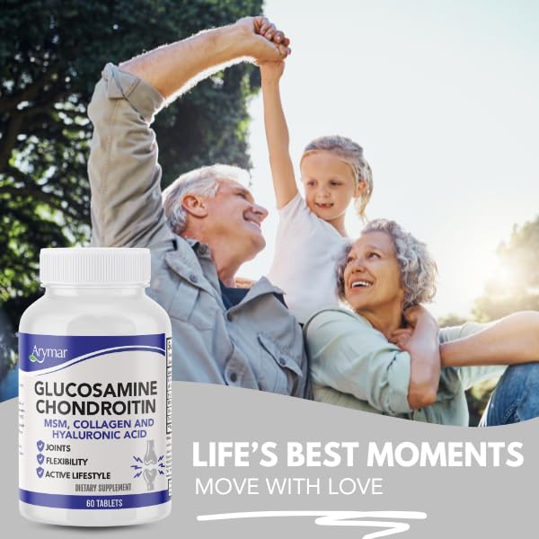 Glucosamine, Chondroitin, MSM, Collagen & Hyaluronic Acid Supplement 60 Tablets V89941