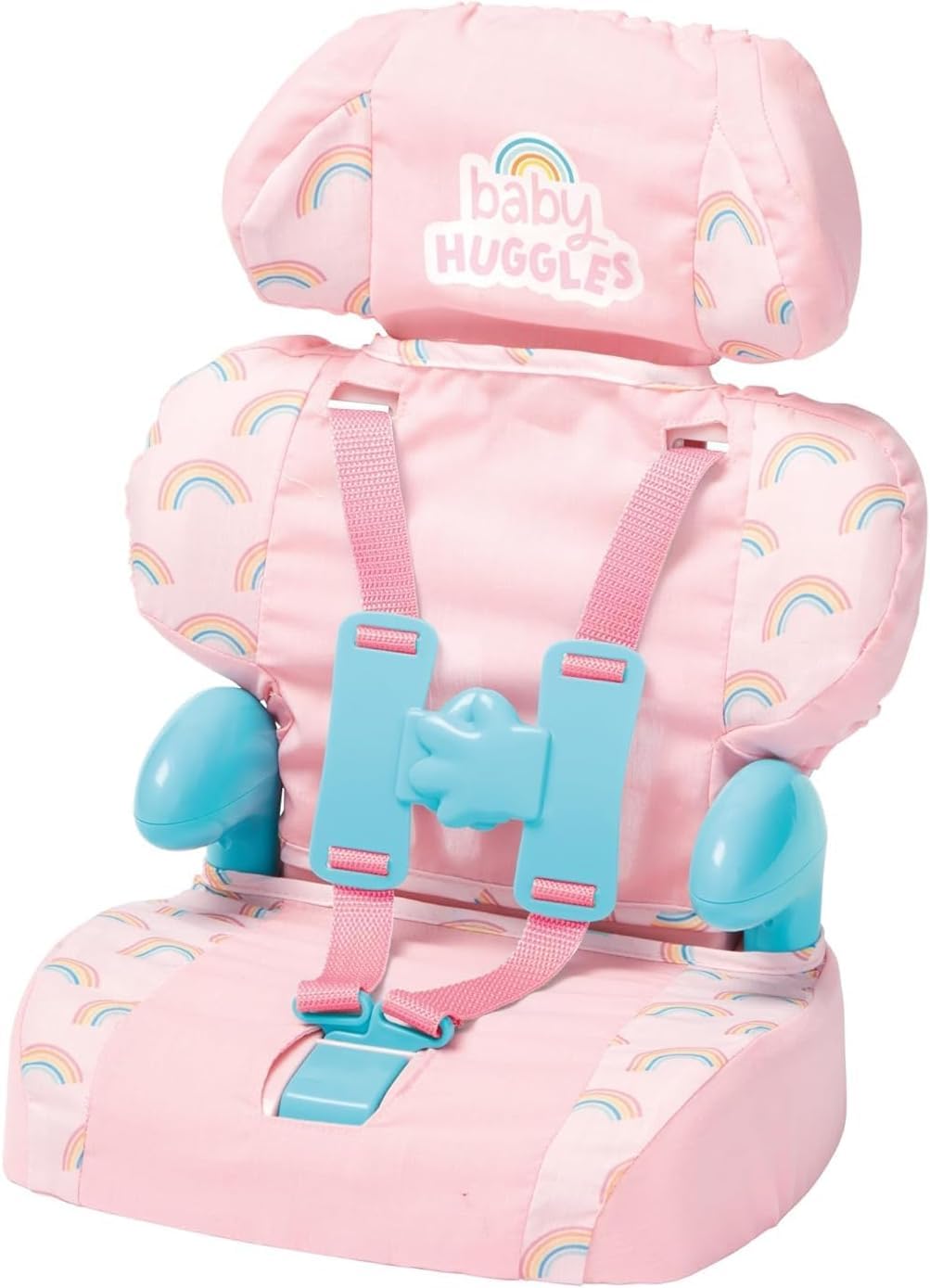 Pink Booster Seat for Dolls with Adjustable Headrest & Buckles G78446