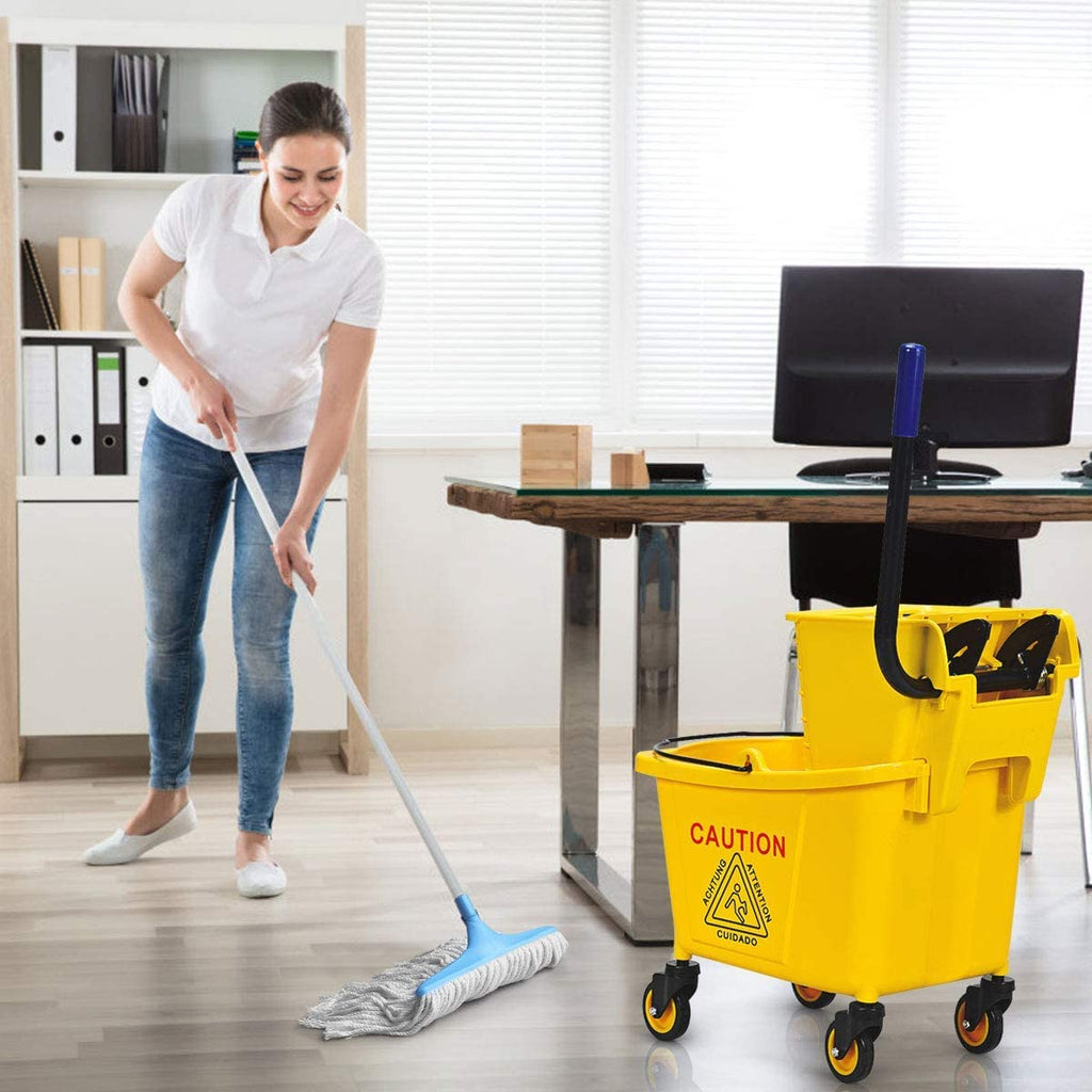 Yellow 35 Quart Side Press Mop Bucket Z470