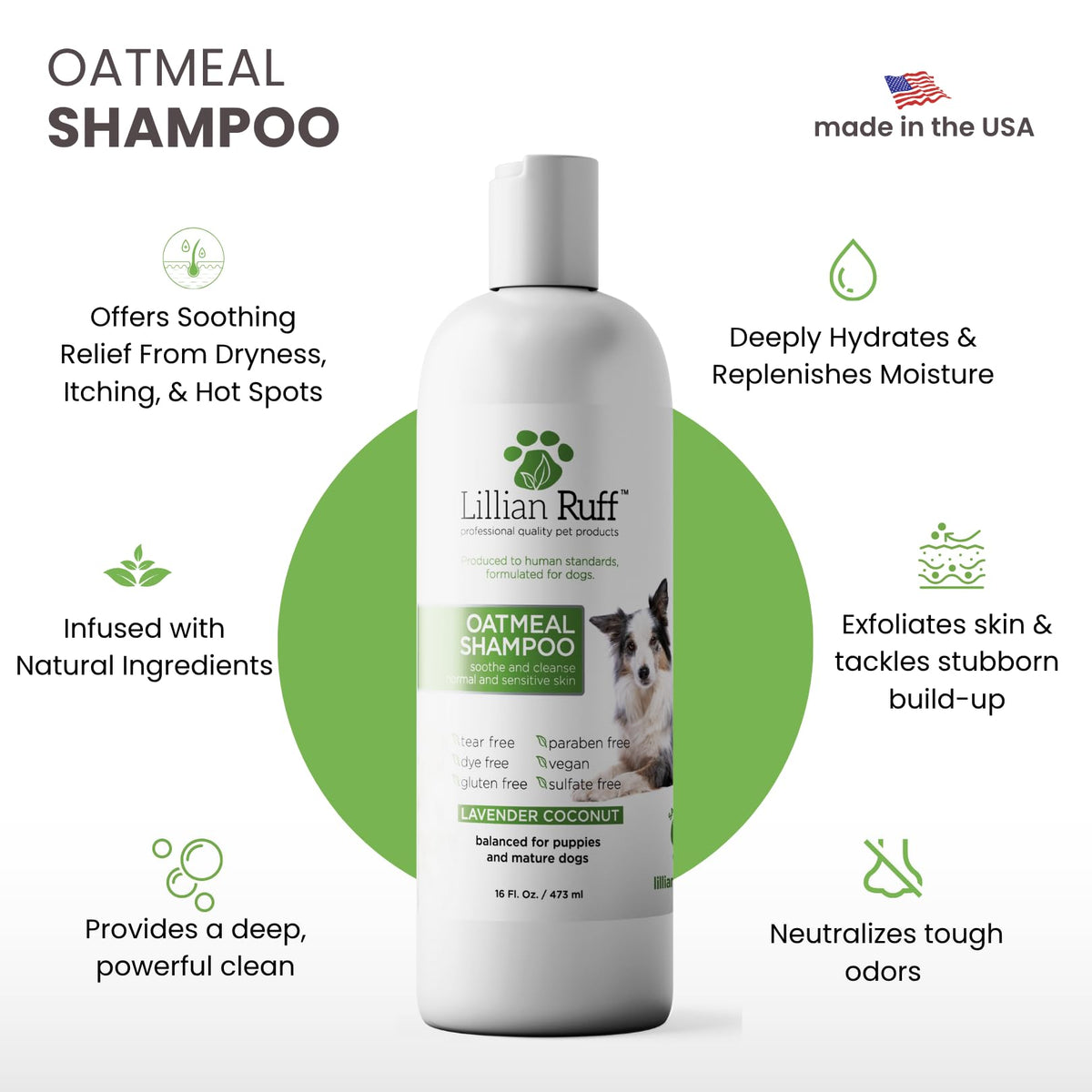 Oatmeal Dog Shampoo 16oz S376