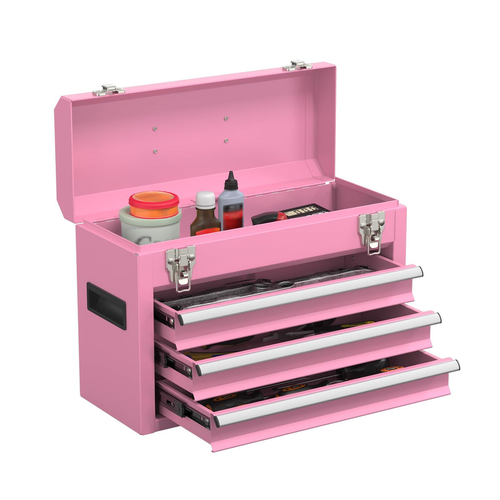 Portable Metal Tool Box with Drawers U64066