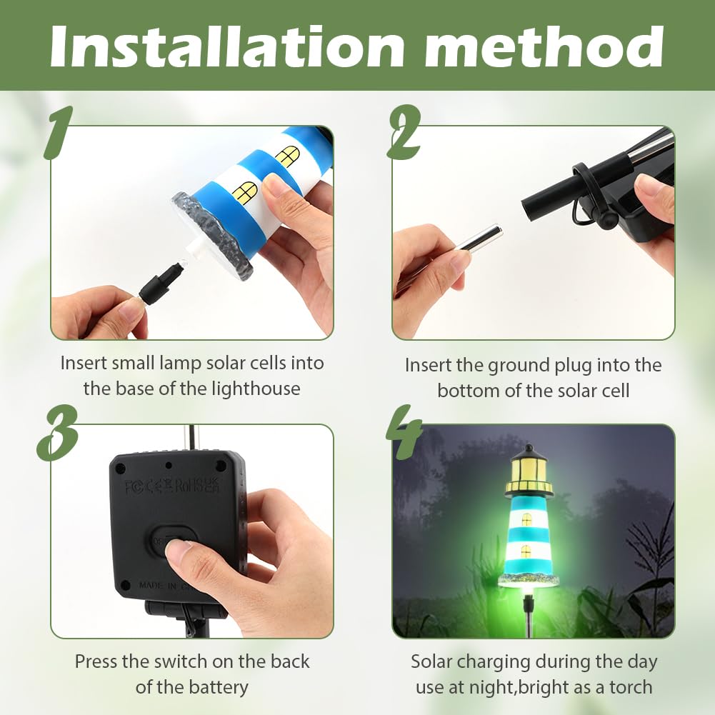 2 Pack 7 Color Changing Solar Garden Stake Lights U3818