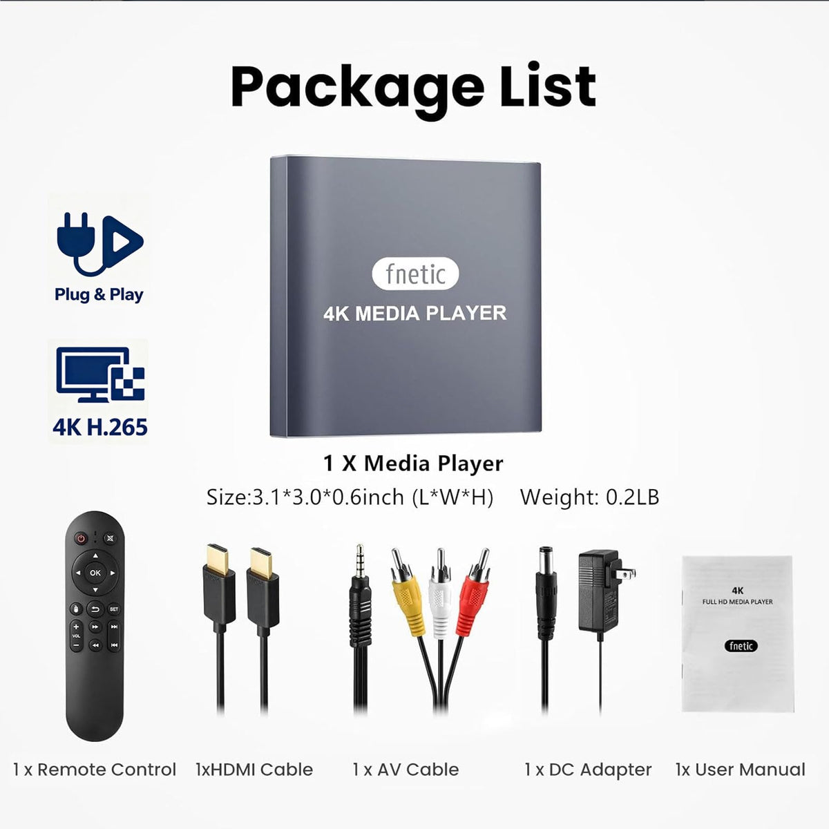 4K Full-HD USB microSD Digital Media Player I413318