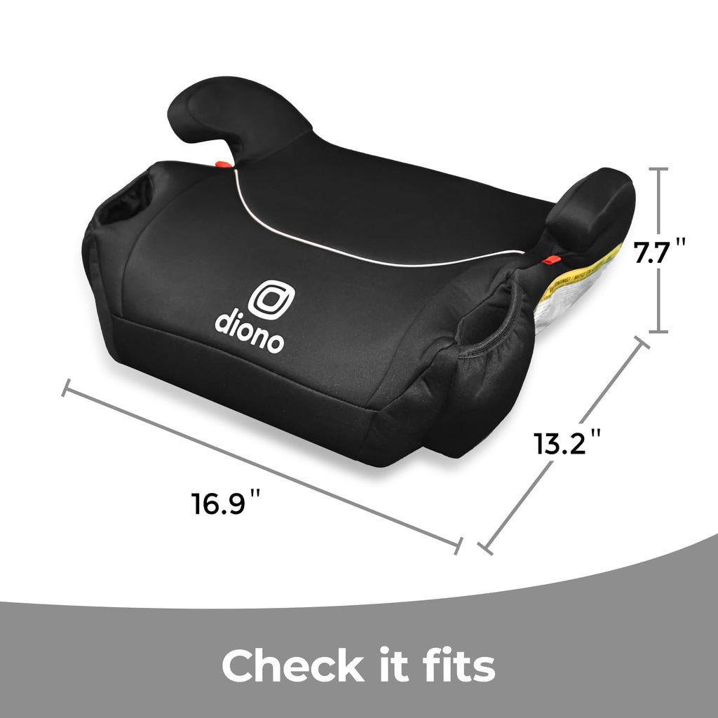 Black Backless Booster Car Seats, Pack of 2 B8913