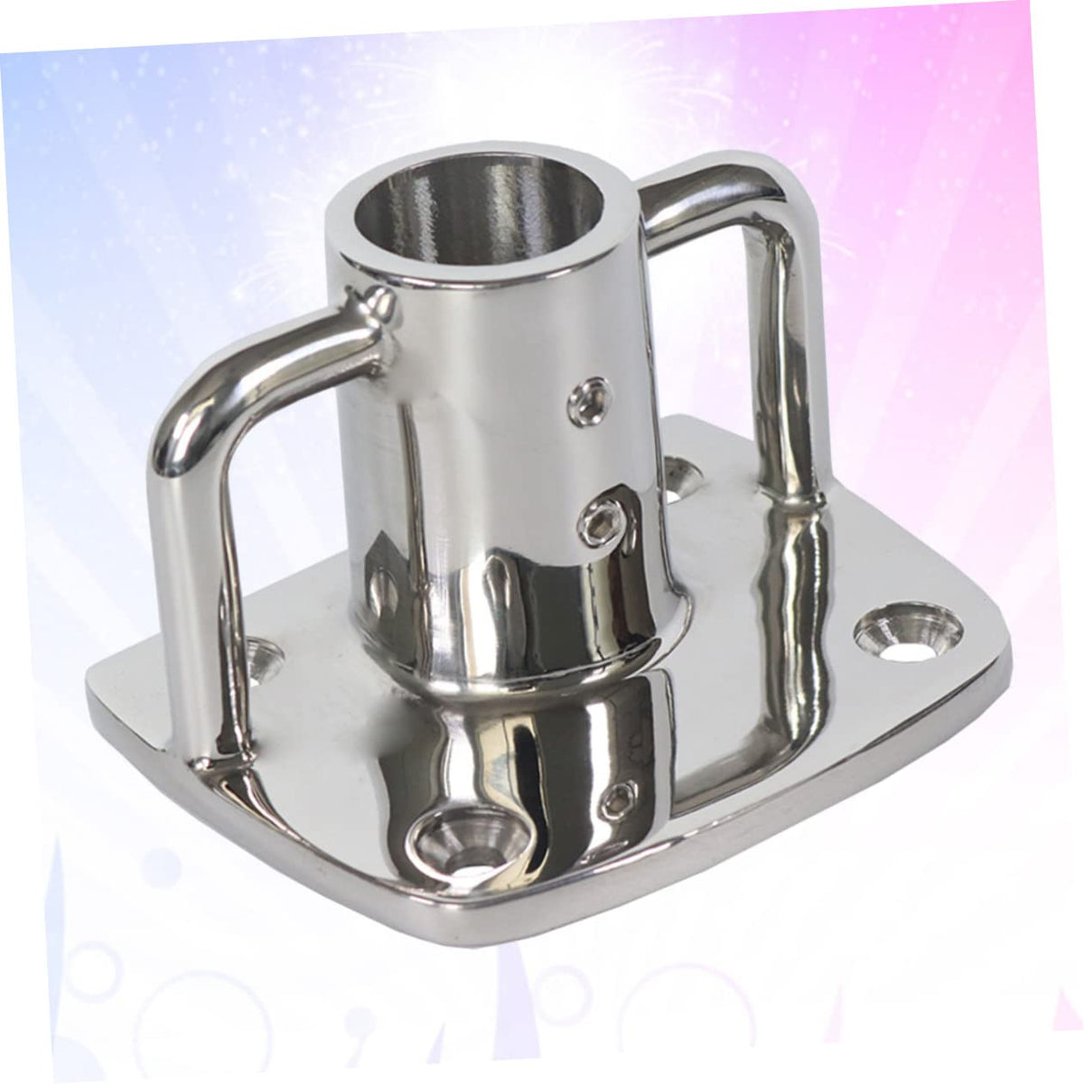 2pcs Stainless Steel Flag Pole Socket Base T246