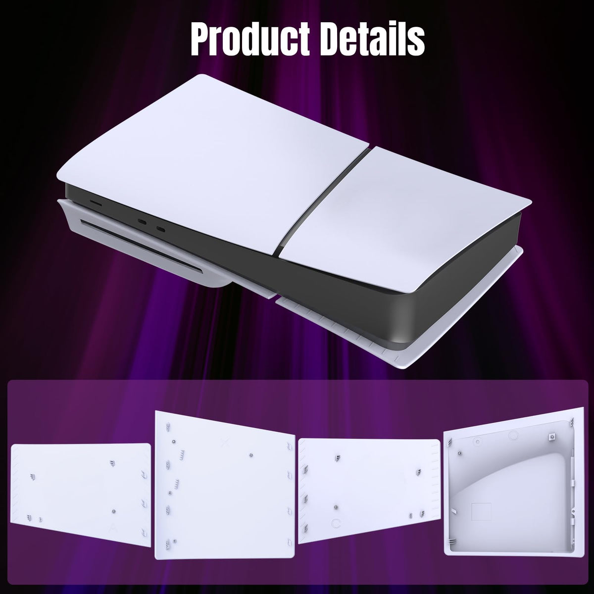 White PS5 Slim Disc Edition Face Plates W156