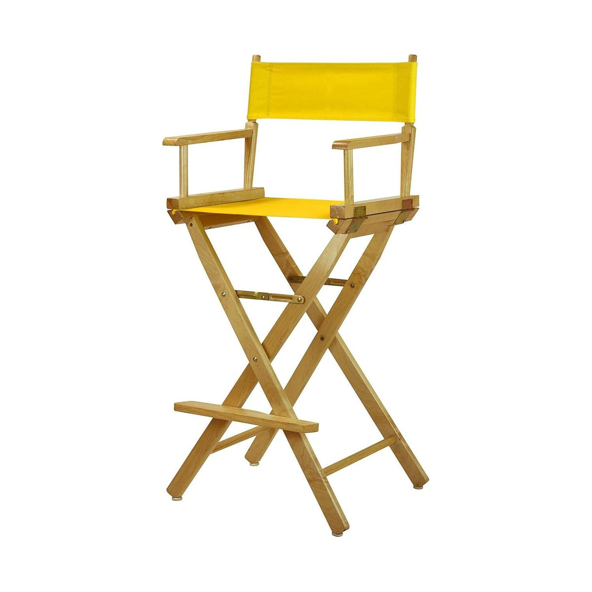 Director's Chair with Armrests Foldable Lightweight 30-Inch Natural Frame Q4608