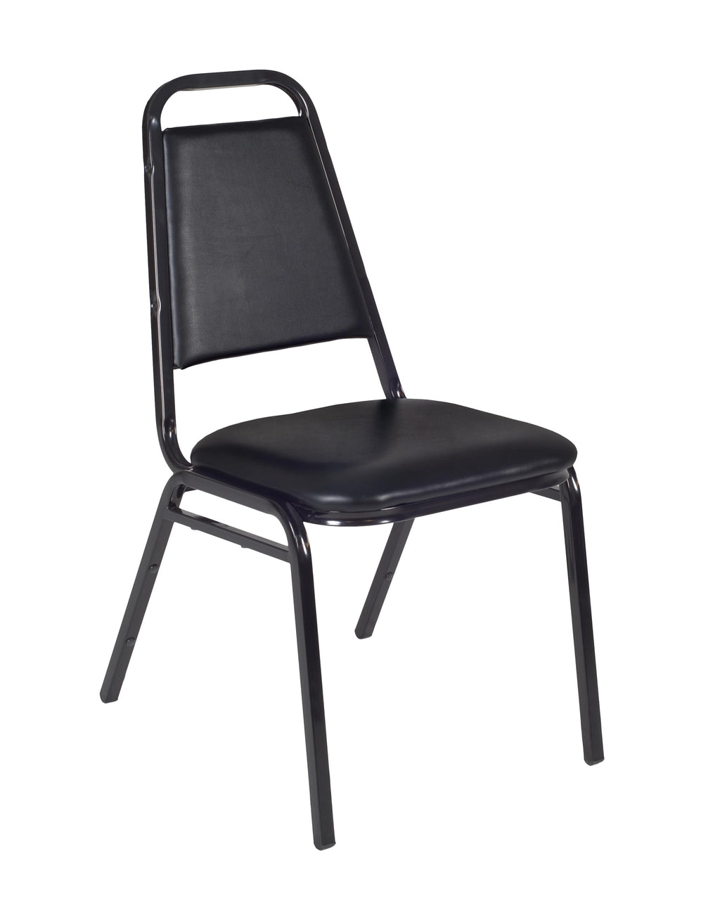 Black 4 Pack Stackable Cushioned Vinyl Chair A487