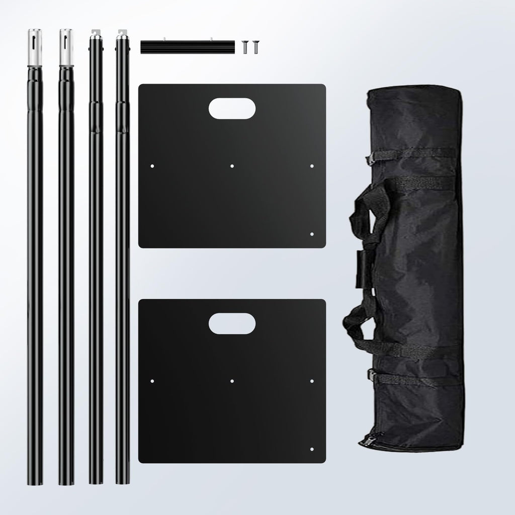 8ftx10ft Adjustable Heavy Duty Black Pipe and Drape Backdrop Stand X904