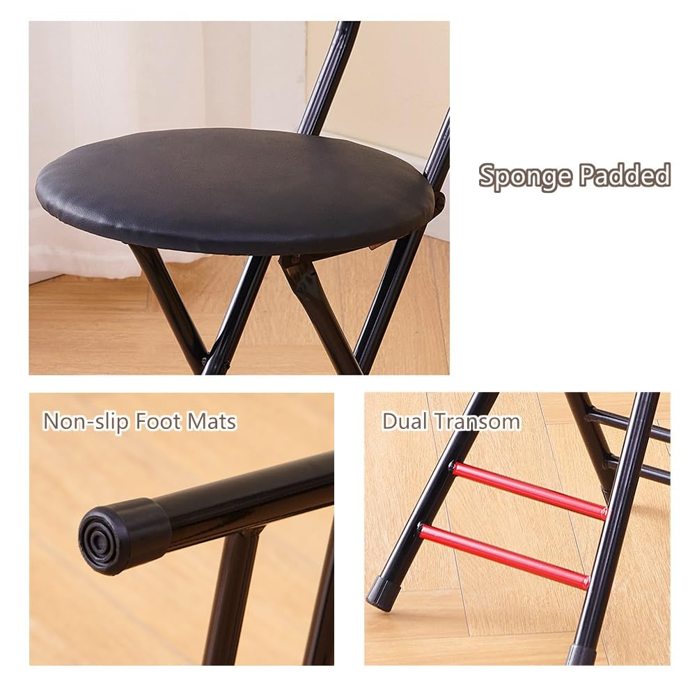 18 Inch Folding Bar Stool with Backrest H333