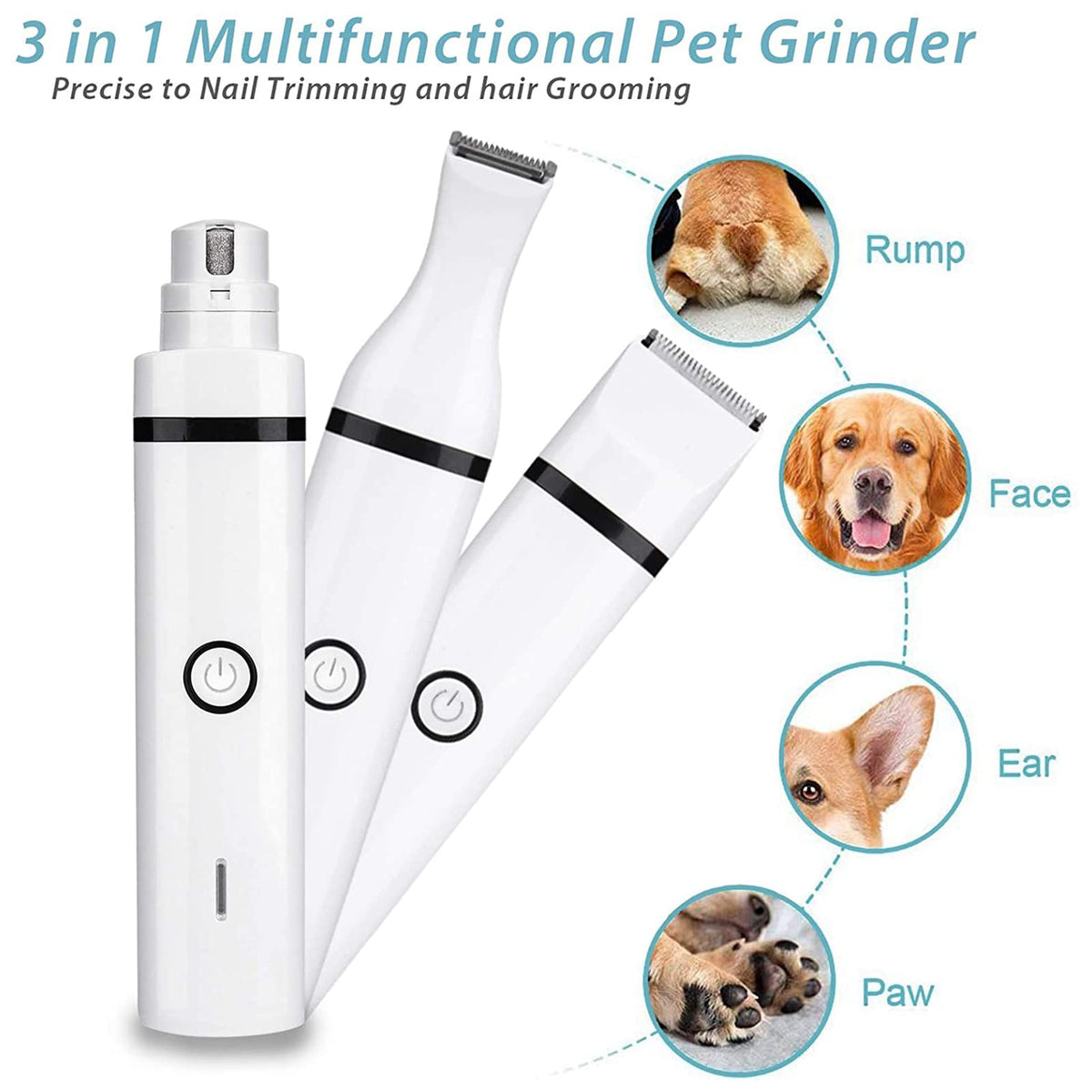 Electric Dog Clippers and Nail Grinder Grooming Kit Q155