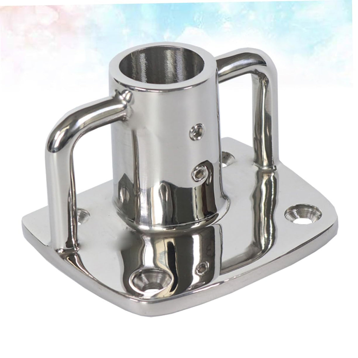 2pcs Stainless Steel Flag Pole Socket Base T246