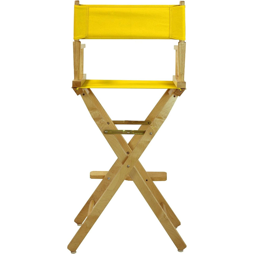 Director's Chair with Armrests Foldable Lightweight 30-Inch Natural Frame Q4608
