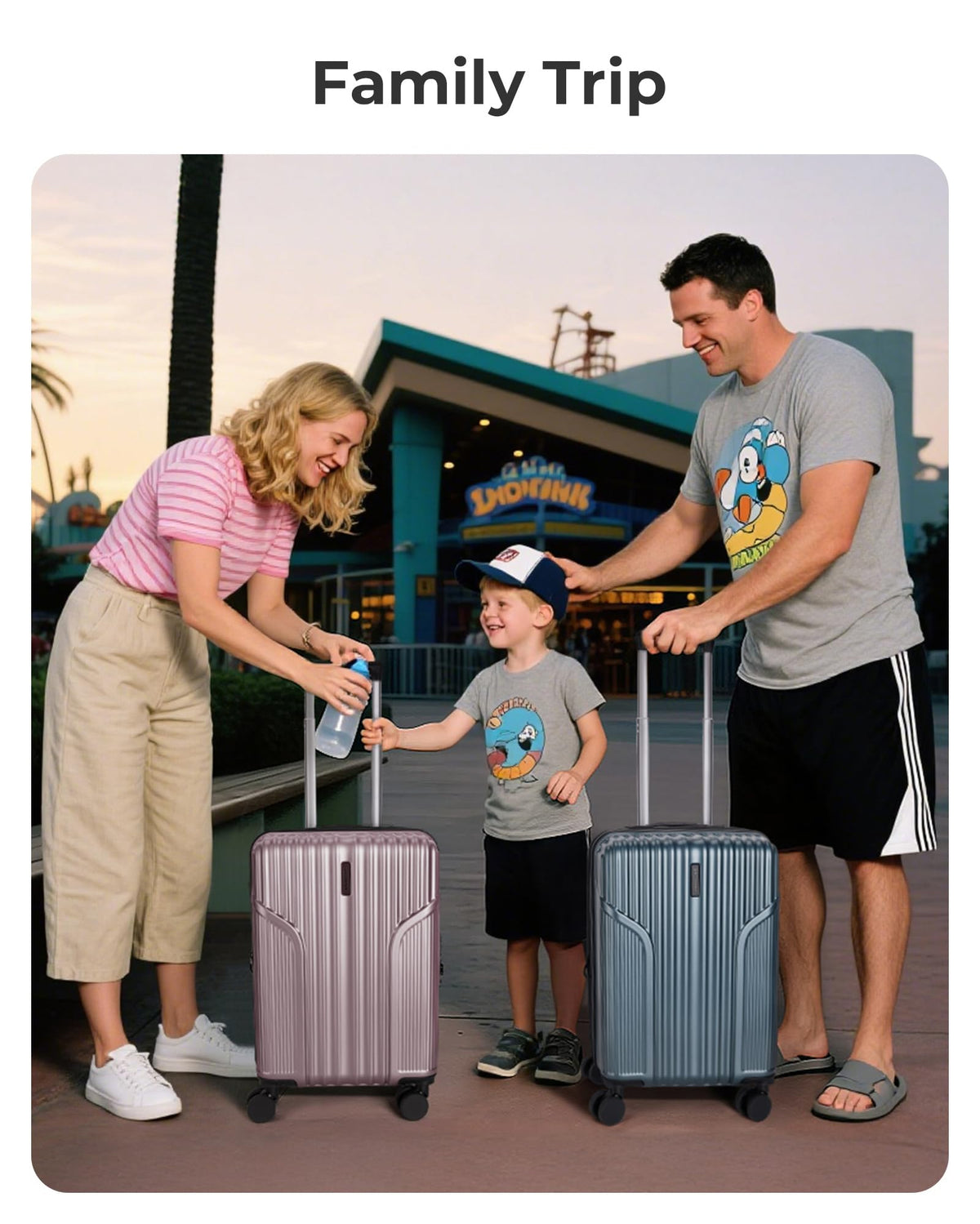 Carry On Luggage with Wheels, Black N8034