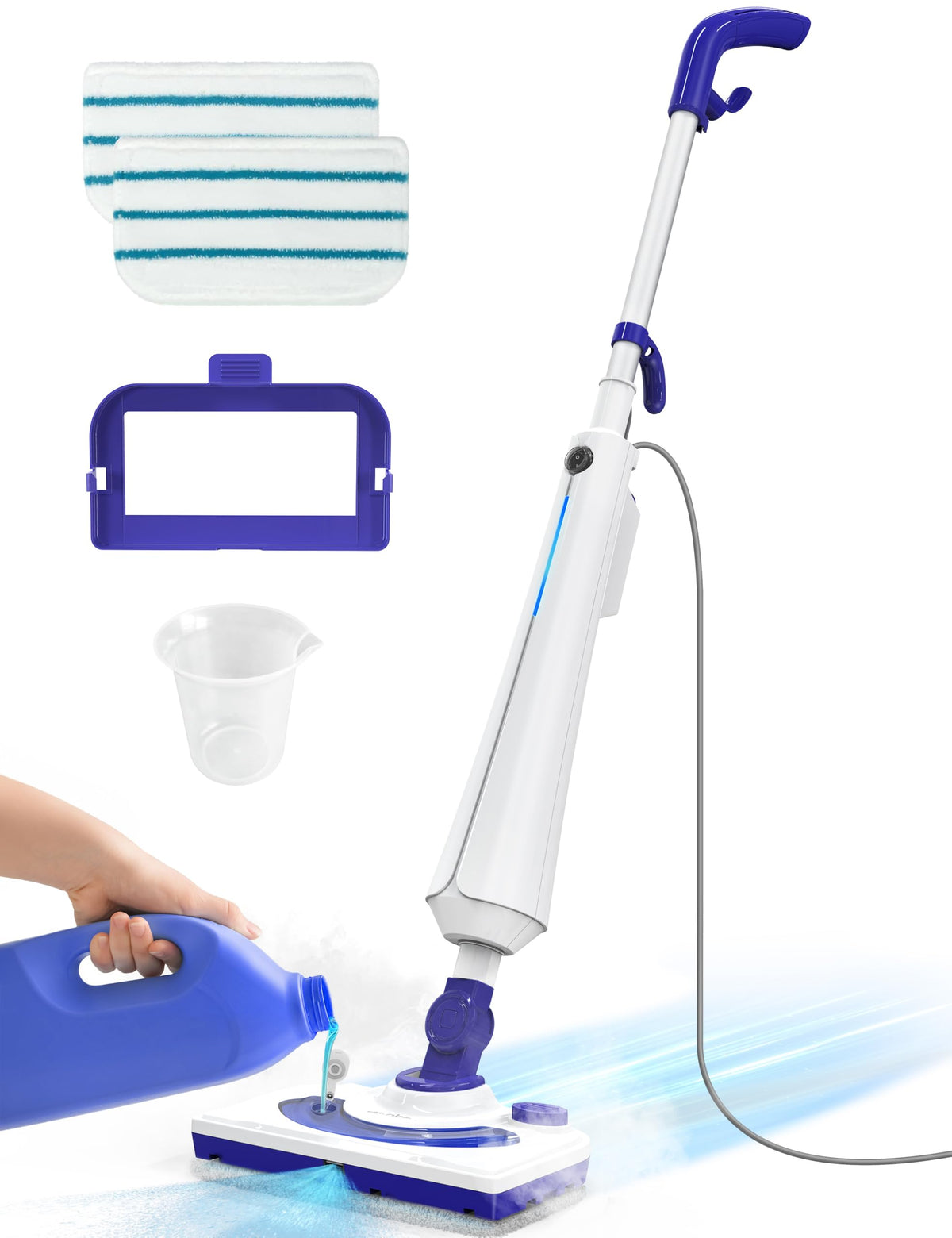 1300W Steam Mop Cleaner with 2 Washable Pads N38109
