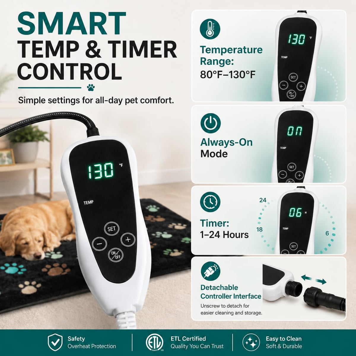 Large Dog Heating Pad 36x24 in N650062