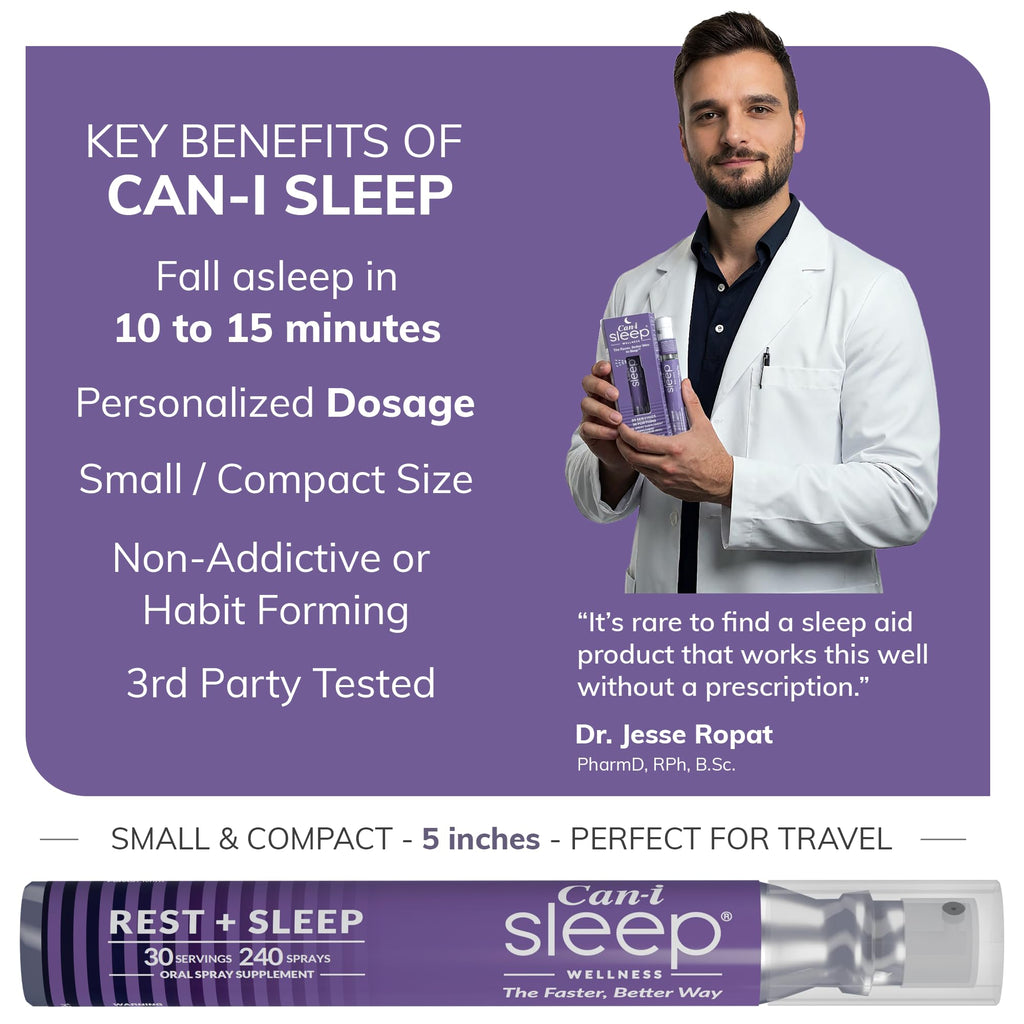 Natural Sleep Aid Spray with Melatonin 1 mg, GABA, & 5HTP K585