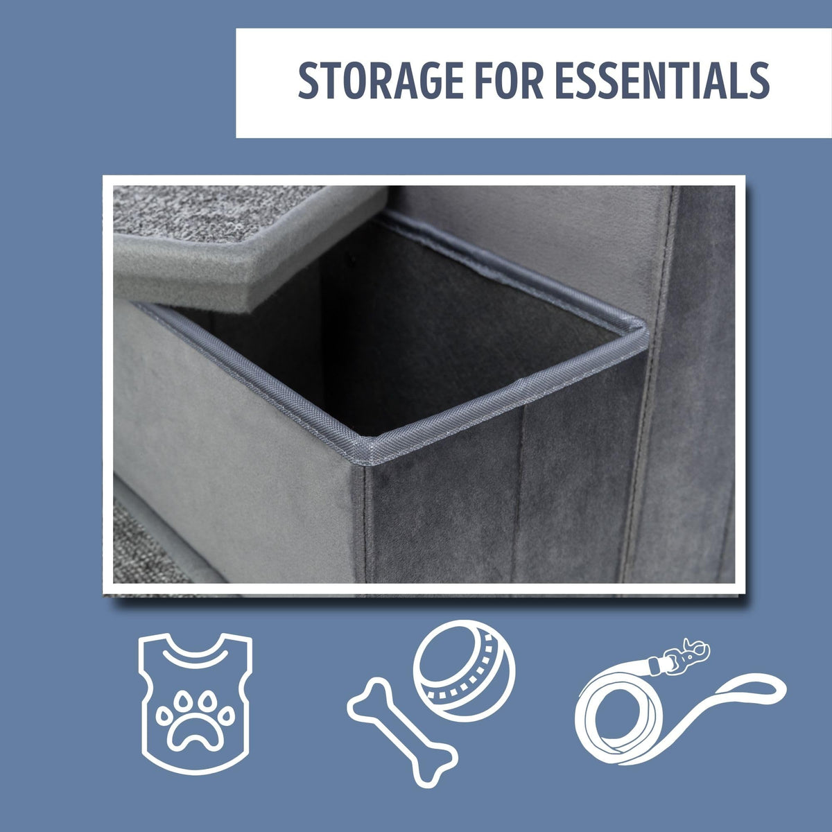 4-Step Velour Pet Stairs Y312962