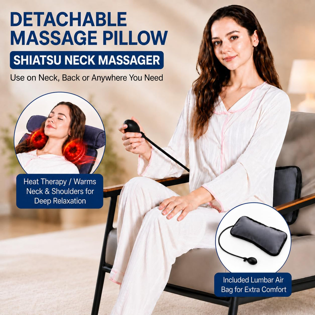 Vibration Massage Mat with Heat and Detachable Neck Massager L974571