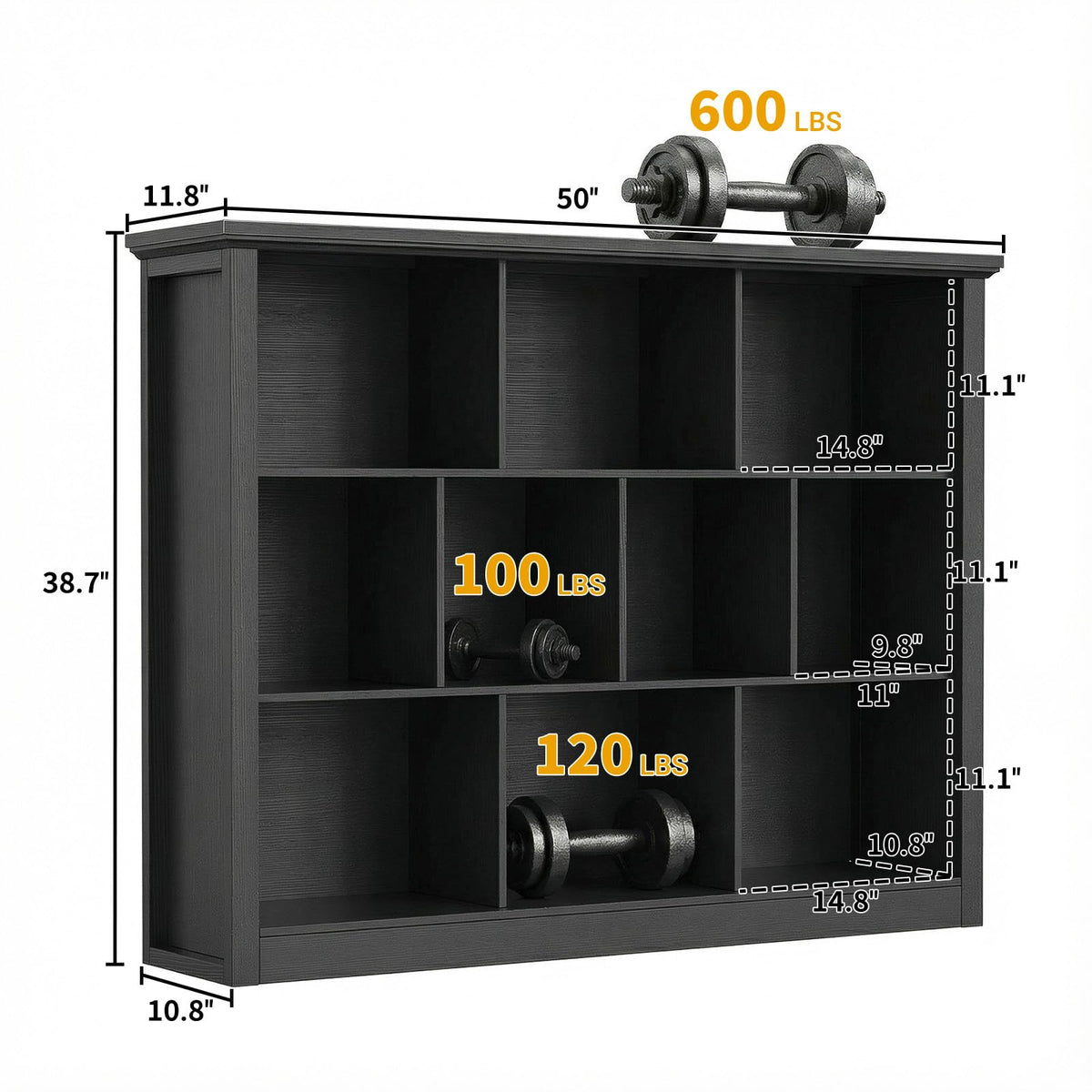 Black Cube Storage Shelf V585