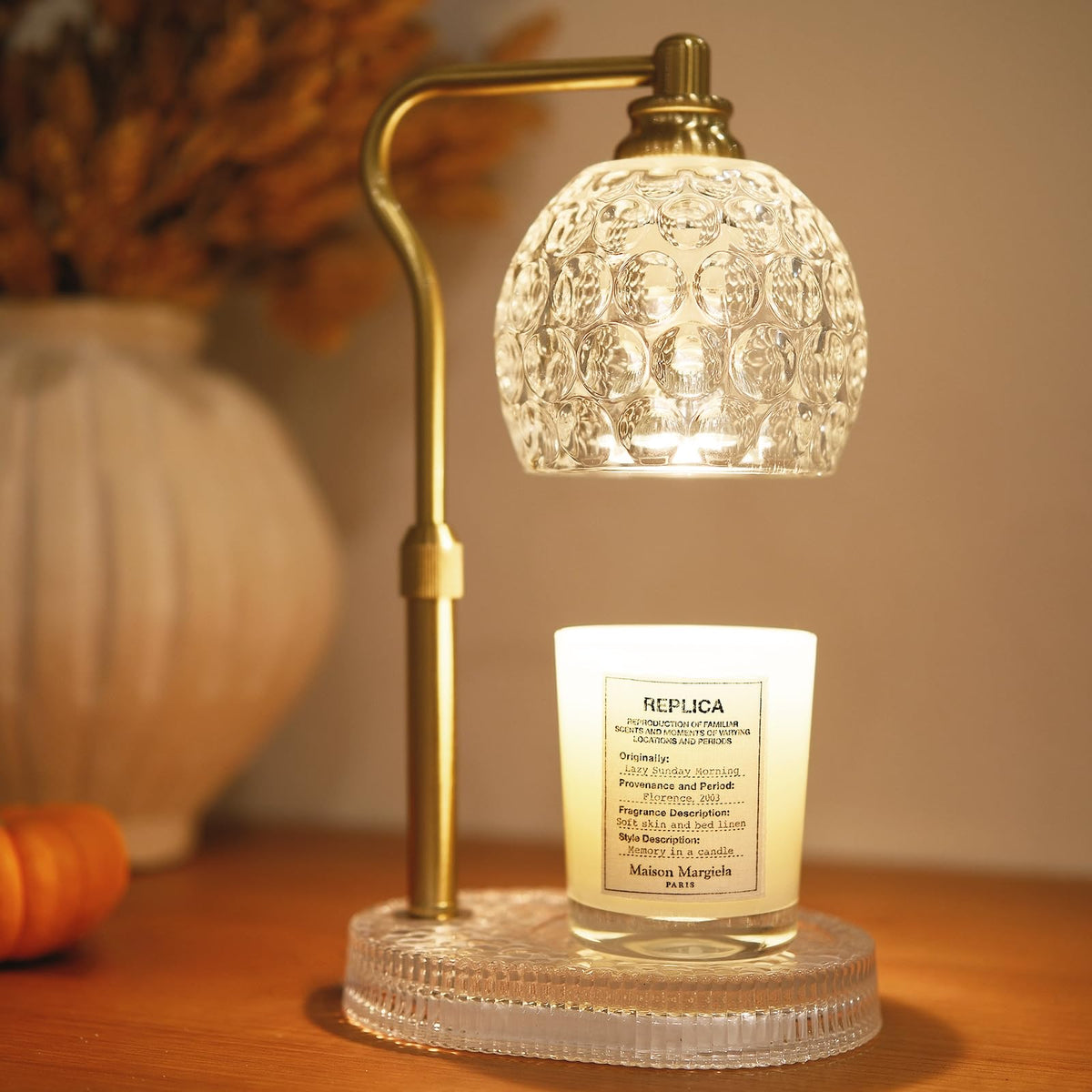 Candle Warmer Lamp with Timer & Dimmer, Height Adjustable F7567