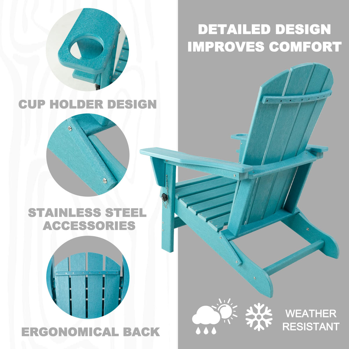 Folding Adirondack Chair H5623