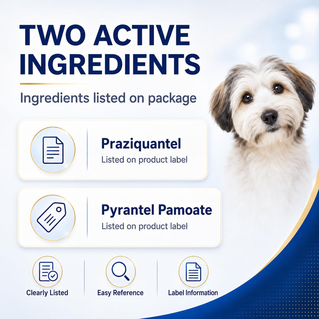 Pyrantel Pamoate & Praziquantel Canine Tablets 48 Tablets F184796