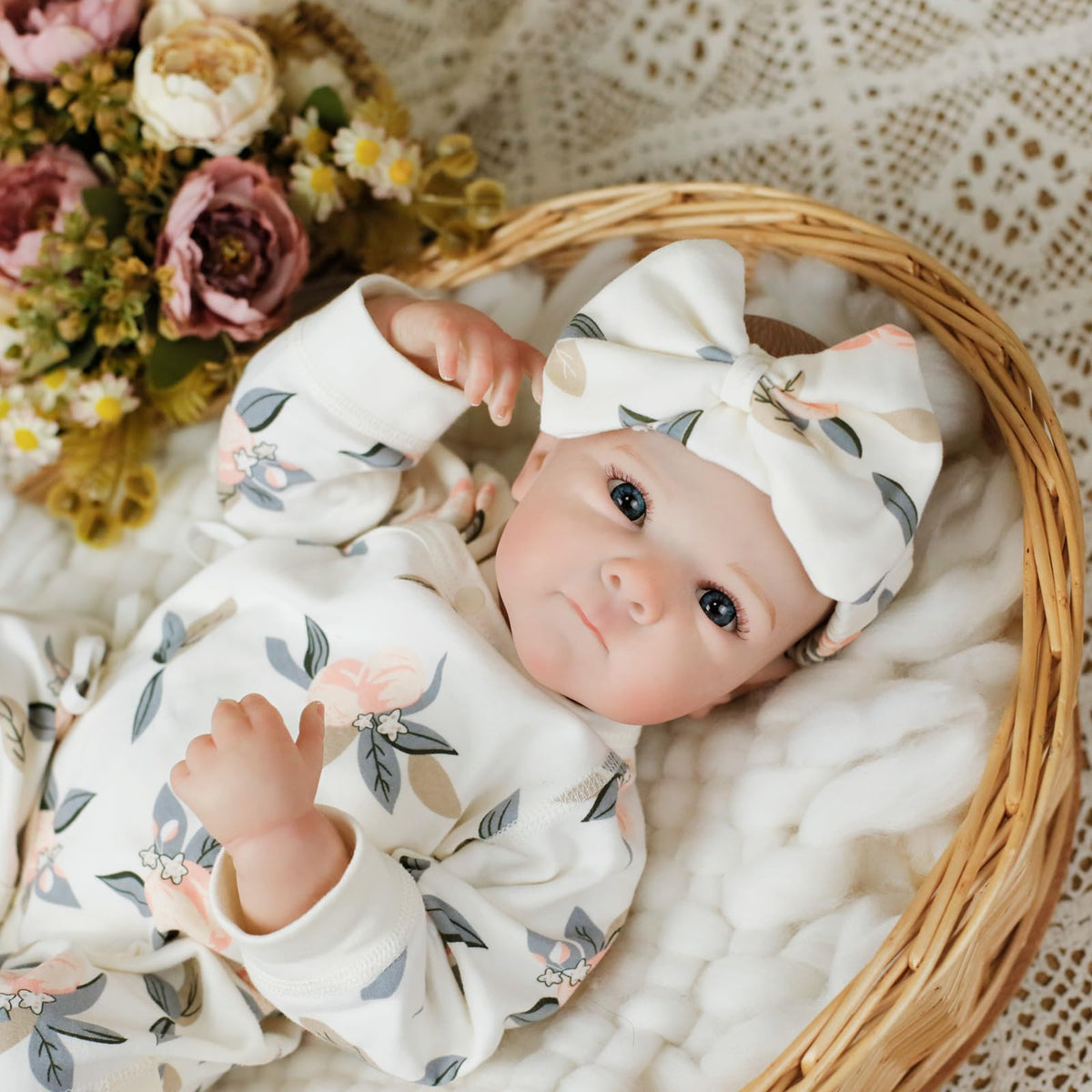 20 Inch Soft Vinyl Poseable Reborn Baby Dolls V2675