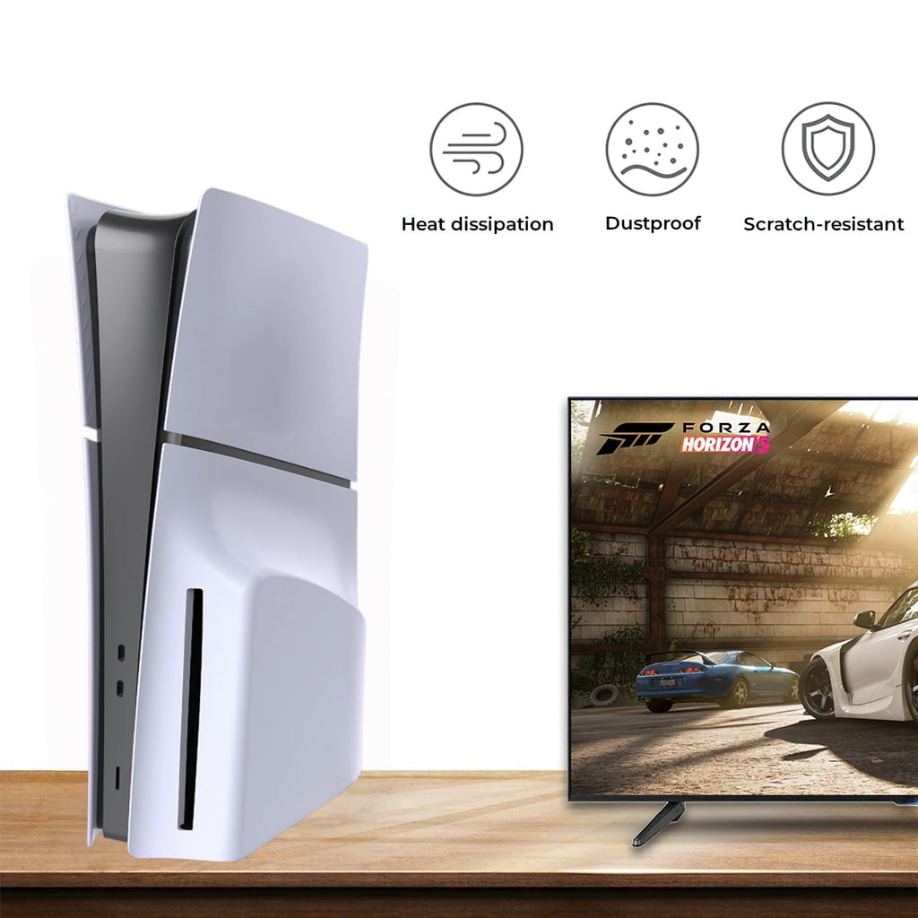 White PS5 Slim Disc Edition Face Plates W156