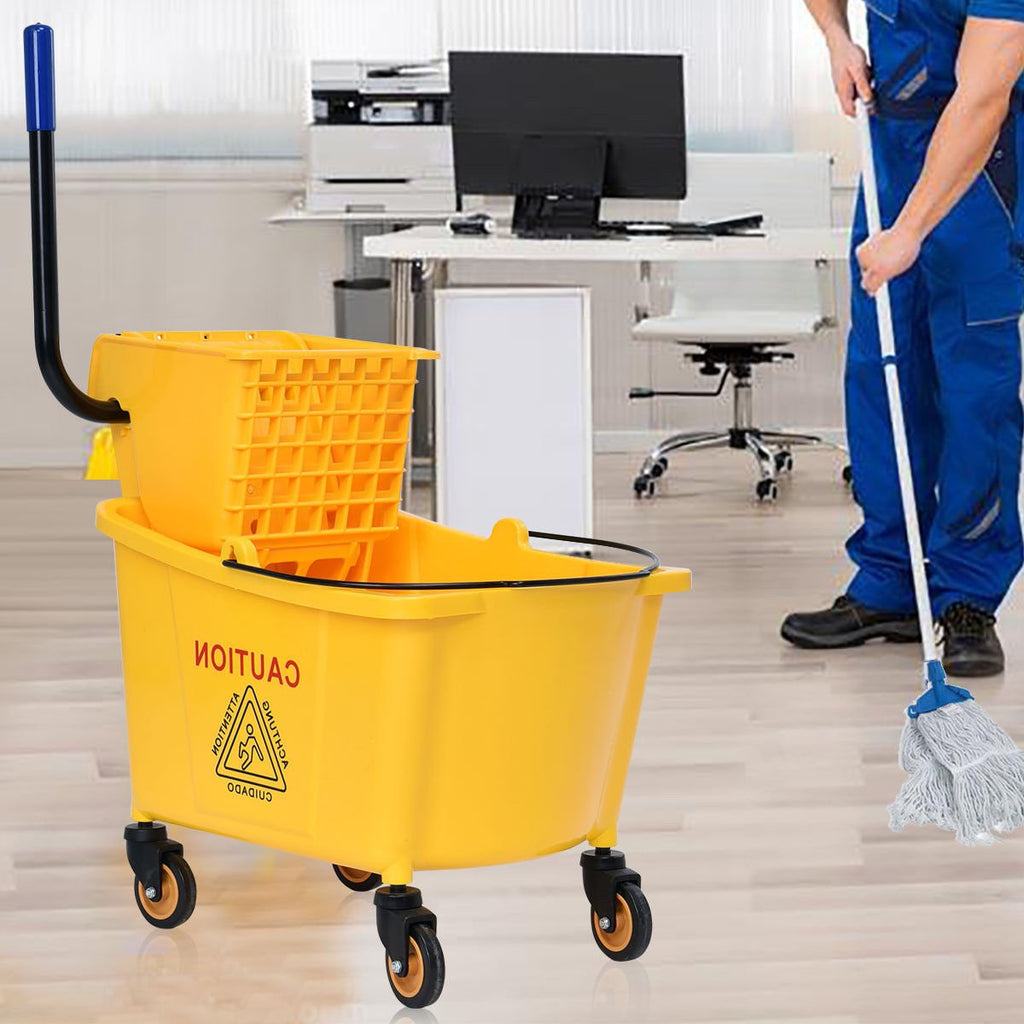 Yellow 35 Quart Side Press Mop Bucket Z470