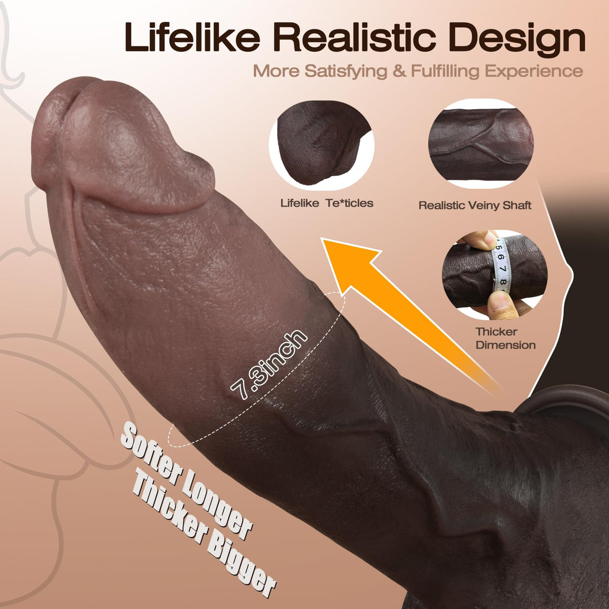11.5 Inch Black Silicone Dildo G313907