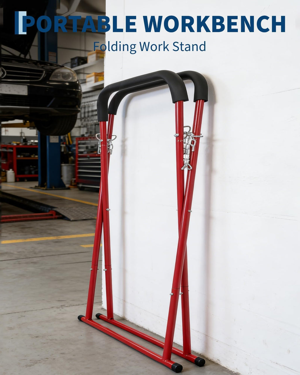 Folding Auto Body Work Stand 500 LBS Capacity Adjustable Height P7654