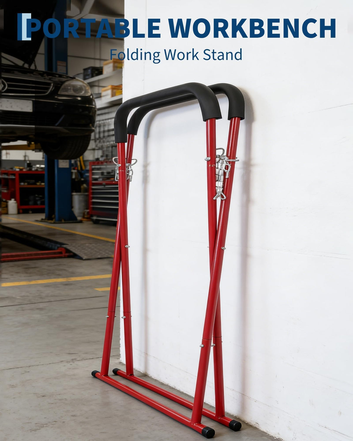 Folding Auto Body Work Stand 500 LBS Capacity Adjustable Height P7654