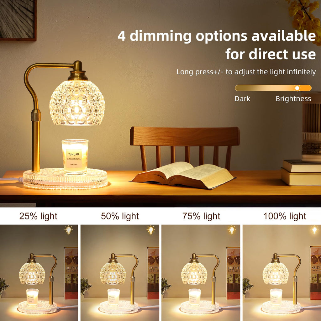 Candle Warmer Lamp with Timer & Dimmer, Height Adjustable F7567