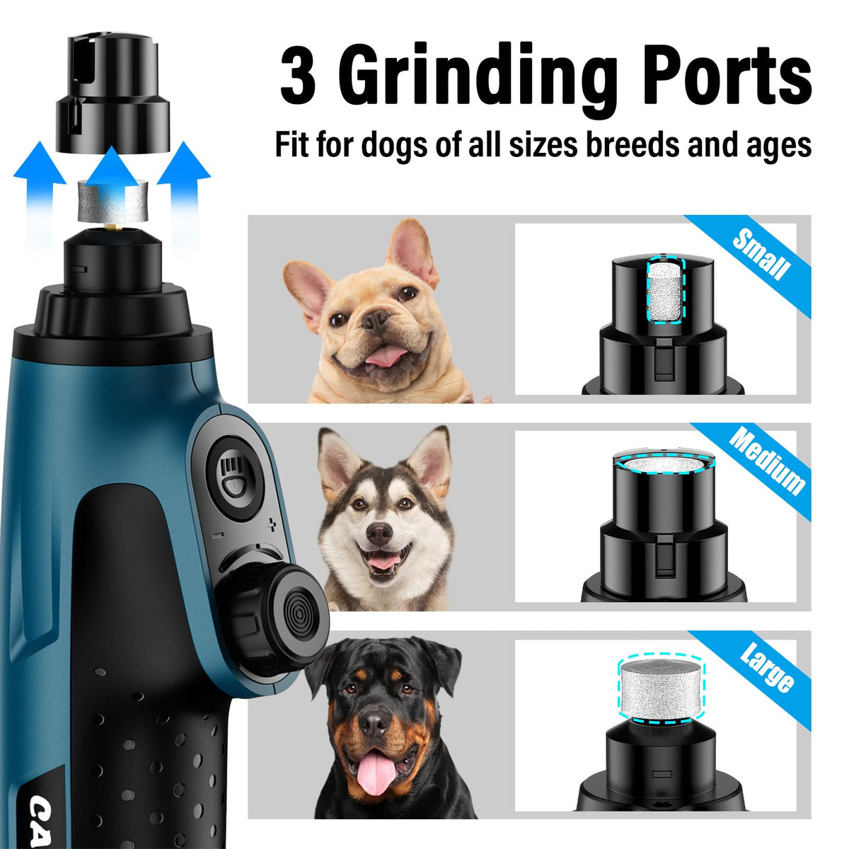 Dog Nail Grinder with 2 LED Lights Rechargeable M30266