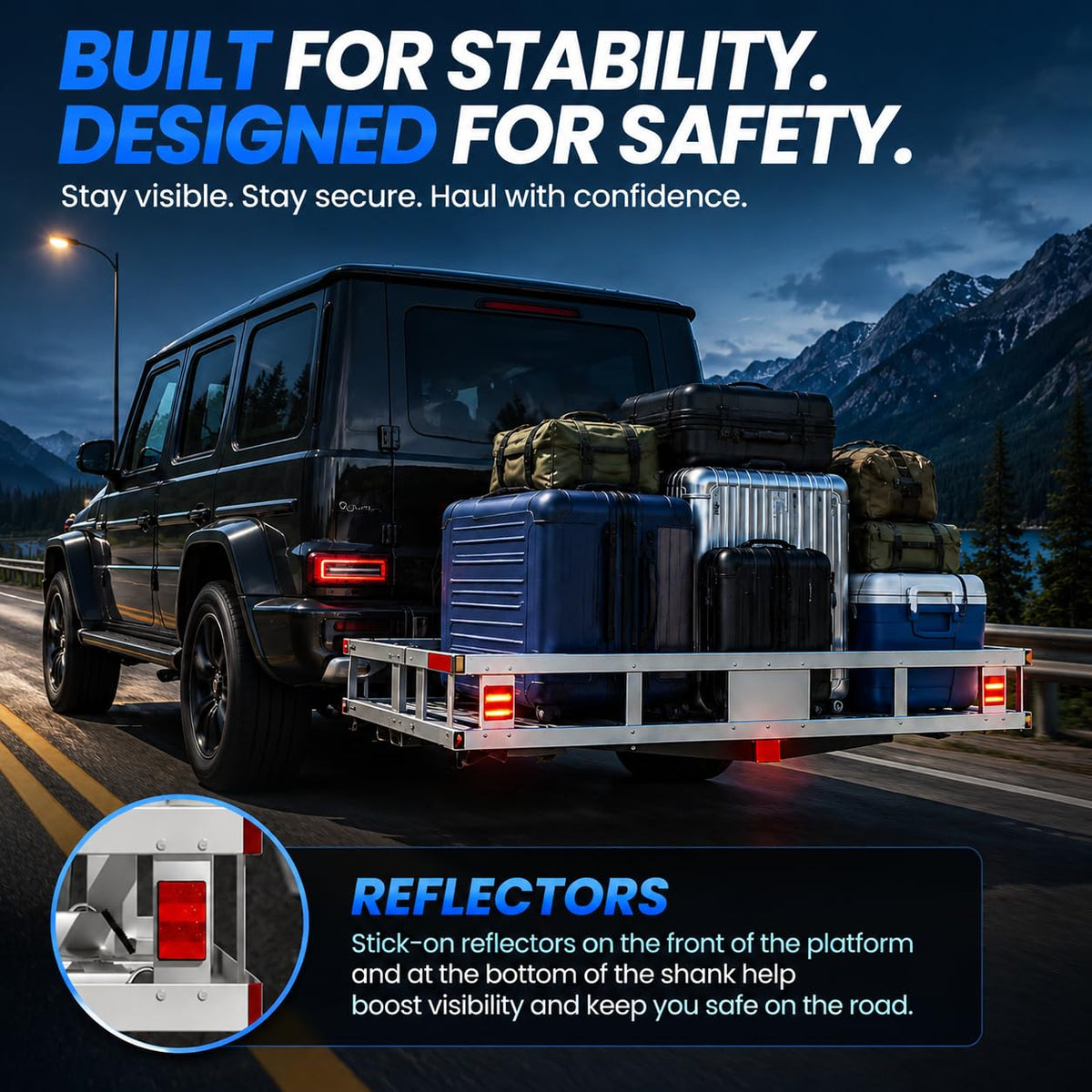 50x29.5x9 Inch Aluminum Hitch Cargo Carrier S4987