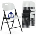 10 Pack White 800 LBS Folding Chairs M34949