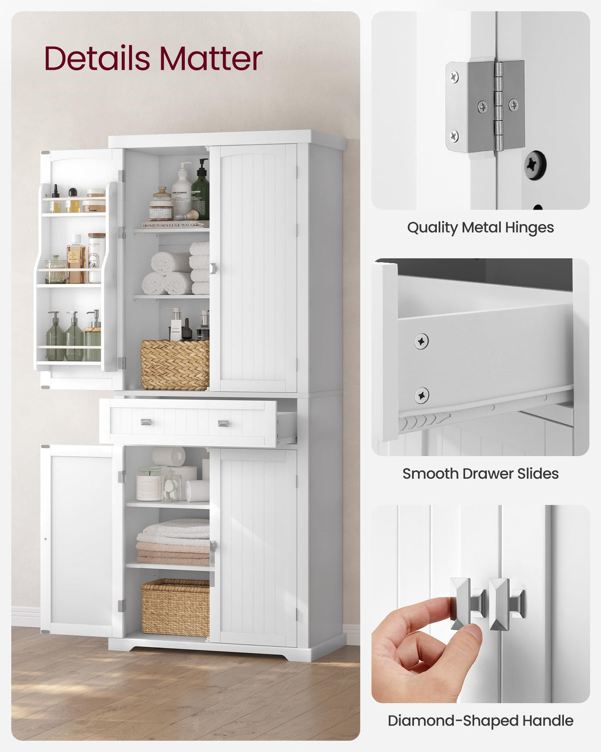 Freestanding Tall Cabinet with Drawer R913