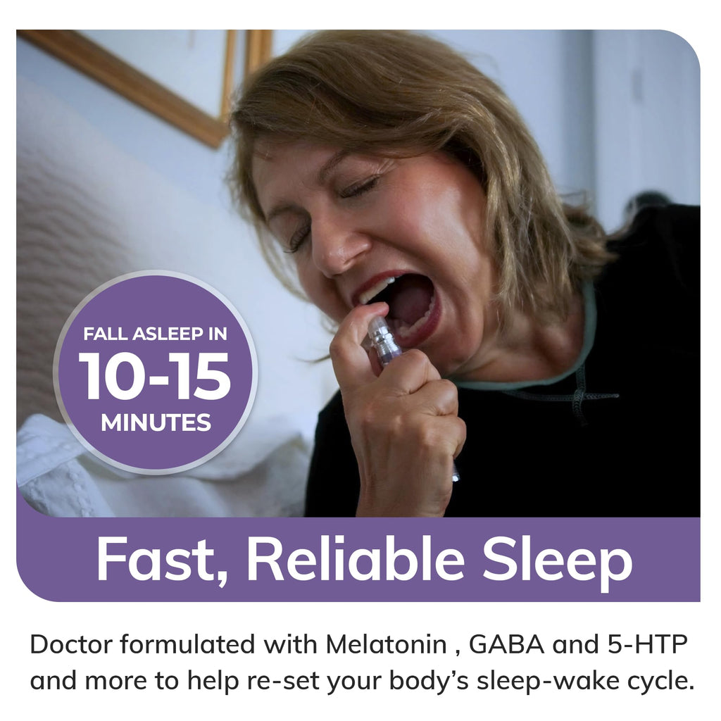 Natural Sleep Aid Spray with Melatonin 1 mg, GABA, & 5HTP K585