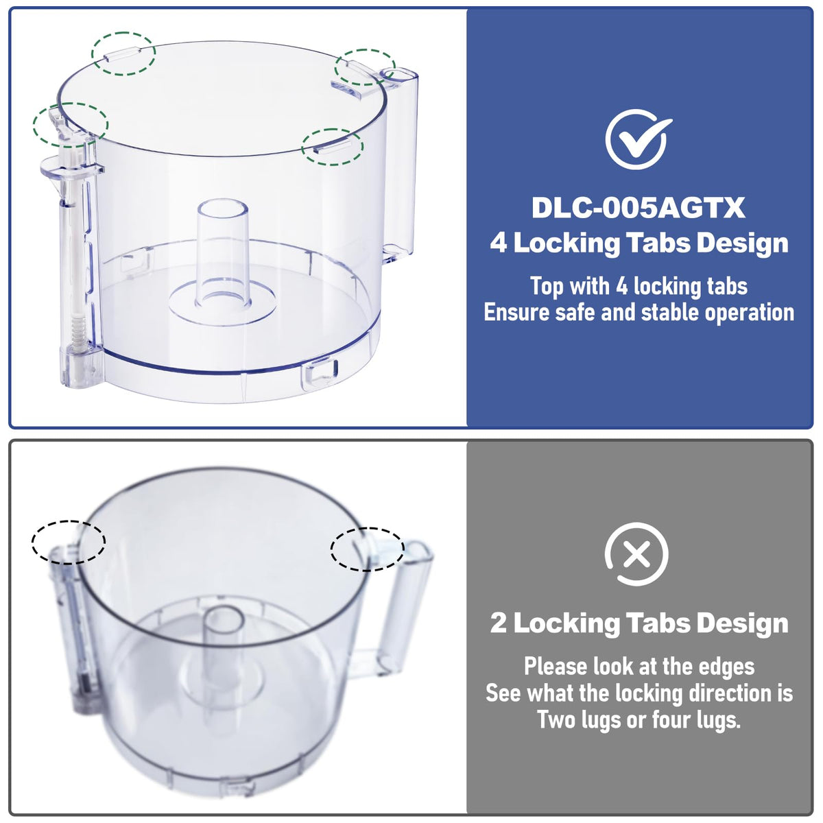 14-Cup Food Processor Work Bowl Replacement with Handle B17372
