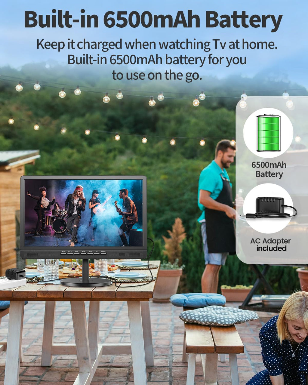 18.5" Portable TV with Antenna Q676