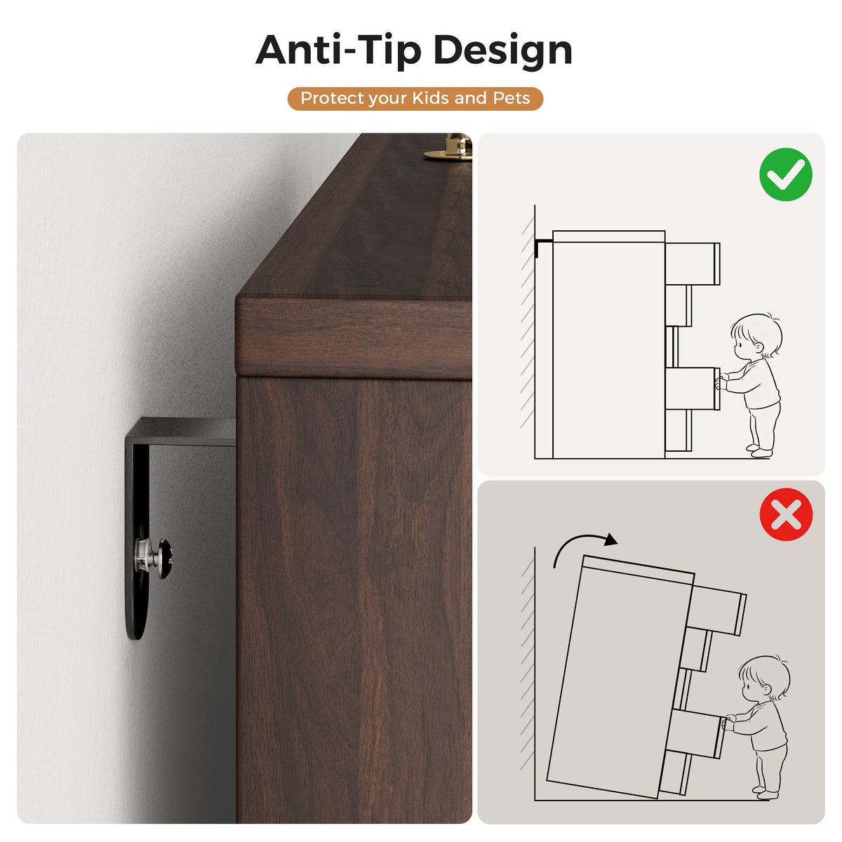 Brown 5 Drawer Dresser A98711