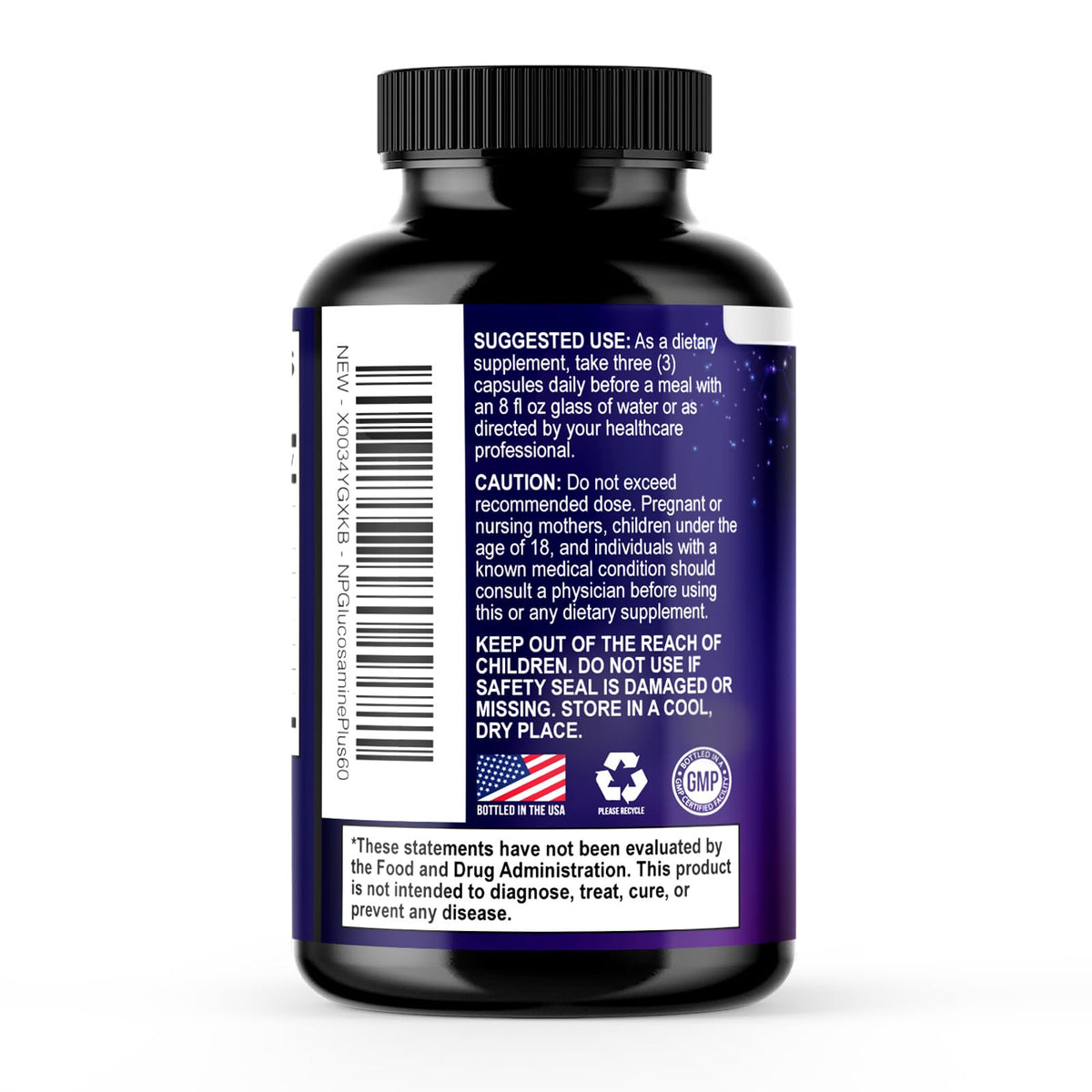 Glucosamine Chondroitin MSM Turmeric Boswellia 60 Capsules Y646873