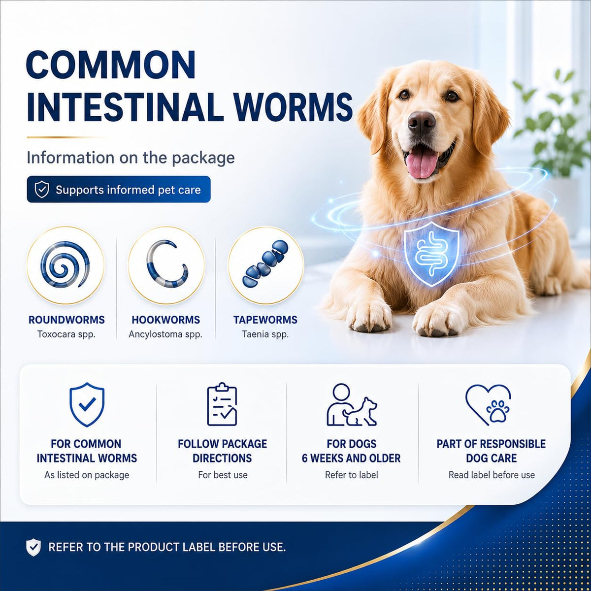 Pyrantel Pamoate & Praziquantel Canine Tablets 48 Tablets F184796